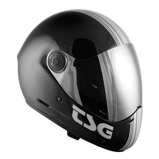 TSG Pass Pro Fullface Helm Graphic Design Silverstripe Gr. S