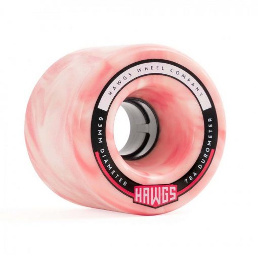 Fatty Hawgs 78A 63mm Wheels Pink/White Swirl