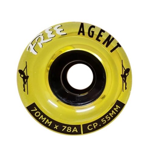 Free Wheel Agent 70mm 78A Gold Longboard Wheels
