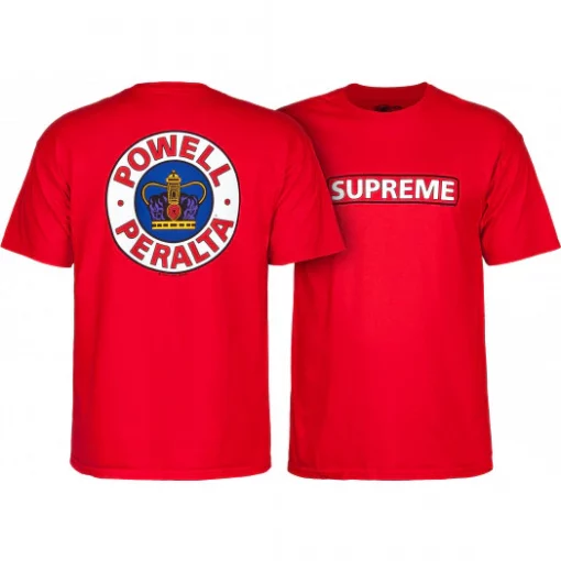 Powell Peralta Supreme T-Shirt Red Grösse S