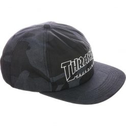 Thrasher 6-Panel Outlined Black Camo Snapback Cap