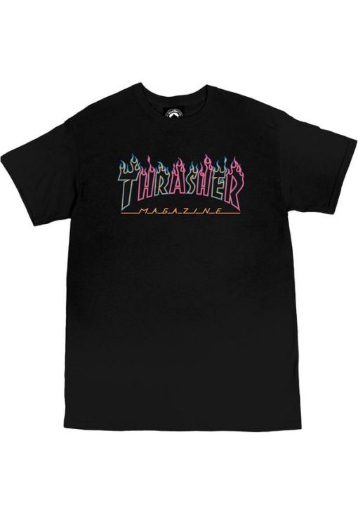 Thrasher - Double Flame Neon - Shirt