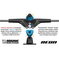 Alternative view of Seismic Aeon 45° Longboard Trucks 105mm - 155mm