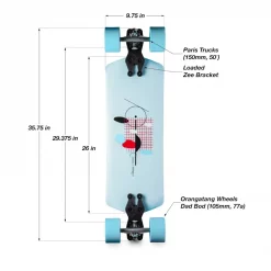 Loaded Tangent 36" Dad Bod / Caguama Longboard Complete 10 Loaded Tangent 36" Dad Bod / Caguama Longboard Complete