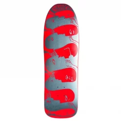 G&S Neil Blender Faces Old School Skateboard Deck Metallic Silver Red