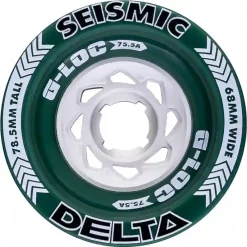 Seismic Delta 78.5mm Longboard Wheels 10 Seismic Delta 78.5mm Longboard Rollen Front Green 75.5