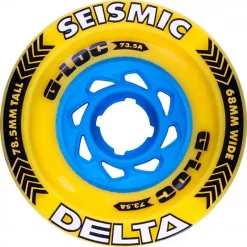 Seismic Delta 78.5mm Longboard Wheels 8 Seismic Delta 78.5mm Longboard Rollen Front Yellow 73.5A
