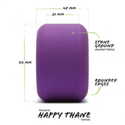 Orangatang Beefcake 73mm 83A Purple Longboard Rollen 7 Orangatang Beefcake 73mm 83A Purple Longboard Rollen - Specs