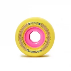 Orangatang Beefcake 73mm 86A Yellow Longboard Rollen - Front