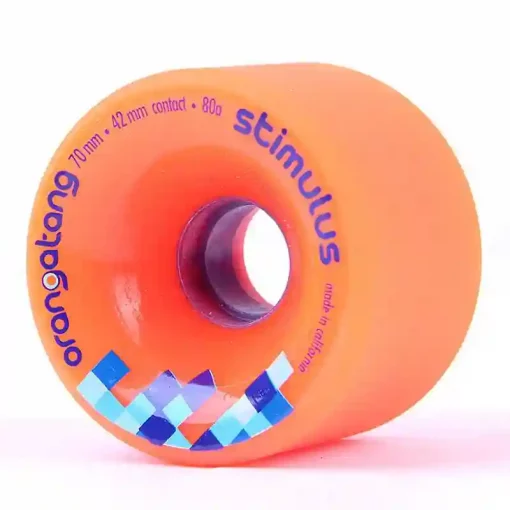Orangatang Stimulus 70mm 80A Orange Longboard Rollen
