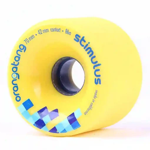 Orangatang Stimulus 70mm 86A Yellow Longboard Rollen