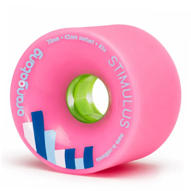 Orangatang Stimulus 70mm Longboard Wheels 4 Orangatang Stimulus 70mm Longboard Rollen 83A Pink