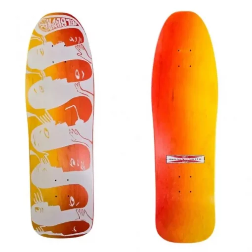 G&S Neil Blender Faces Old School Skateboard Deck Red Yellow
