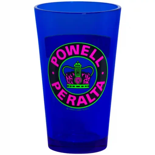 Powell Peralta Supreme Pint Glass 16oz Blacklight