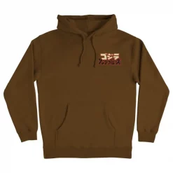 Santa Cruz x Godzilla Hand Heavyweight Hoodie Brown - Front