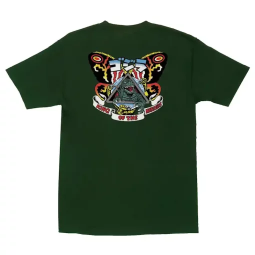 Santa Cruz x Godzilla Natas Mothra Heavyweight T-Shirt Forest Green
