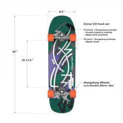 Loaded Bolsa II Carver C7 34" Surfskate Complete