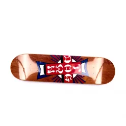 Dogtown Cross Logo 8" Skateboard Deck - Brown Blue Cross