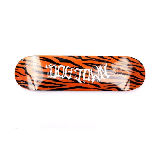 Dogtown Horror Script Animal Tiger 8.5" Skateboard Deck - Orange