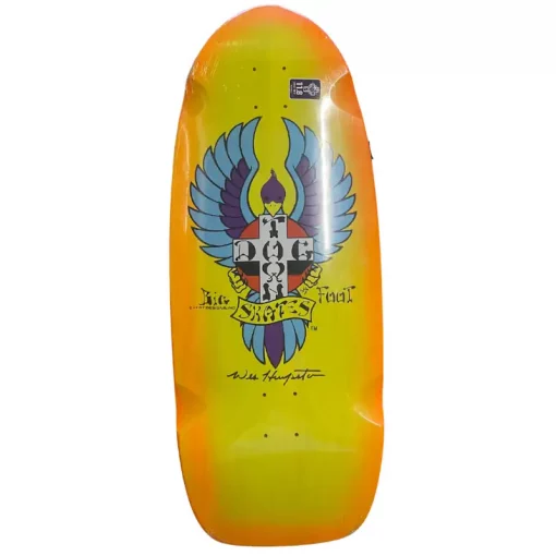 Dogtown Big Foot Classic Deck OG 11.875" Oldschool Skateboard - Yellow Sunburst