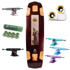 Prism Hindsight 36″ Cop Caller Series - Longboard Complete - Blood Orange Bangers Custom