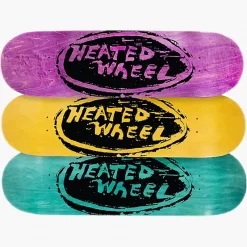 The Heated Wheel Oval Team Skateboard Deck 9" - All Colors