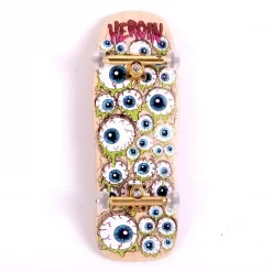 Custom Pro X Heroin Skateboards Eyes Fingerboard Complete 10 Custom Pro X Heroin Skateboards Eyes Fingerboard Complete - natural