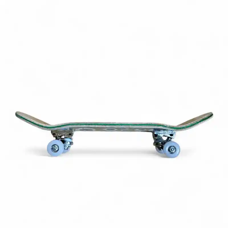 Custom Pro X Heroin Skateboards Eyes Fingerboard Complete 3 Custom Pro X Heroin Skateboards Eyes Fingerboard Silver Complete - Profile