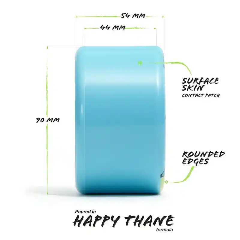 Orangatang Bees Knees 90mm 77A Blue Longboard Rollen 3 Orangatang Bees Knees 90mm 77A Blue Longboard Rollen - Specs