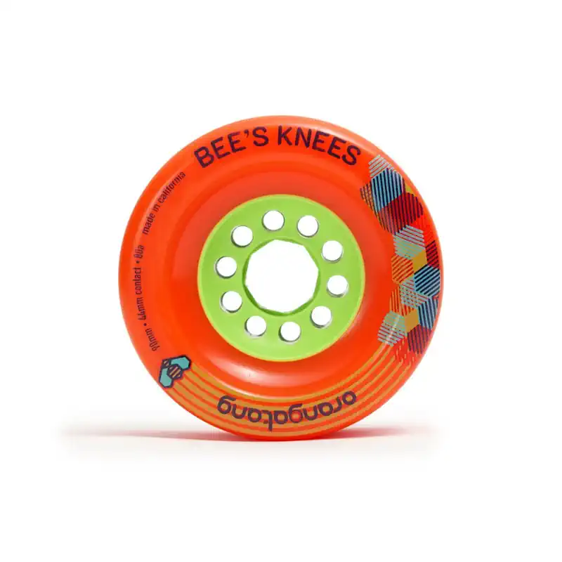 Orangatang Bees Knees 90mm 80A Orange Longboard Rollen 3 Orangatang Bees Knees 90mm 80A Orange Longboard Rollen - Front