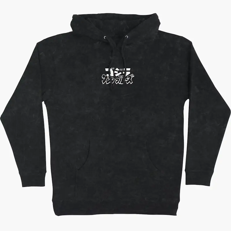 Santa Cruz x Godzilla Hand Heavyweight Hoodie Black 3 Santa Cruz x Godzilla Hand Heavyweight Hoodie Black - CloseUp