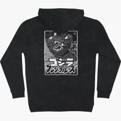 Santa Cruz x Godzilla Hand Heavyweight Hoodie Black - Rueckansicht