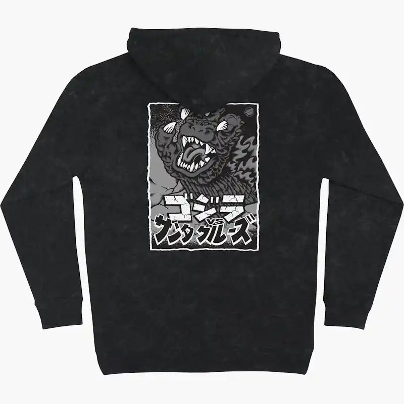 Santa Cruz x Godzilla Hand Heavyweight Hoodie Black 2 Santa Cruz x Godzilla Hand Heavyweight Hoodie Black - Rueckansicht