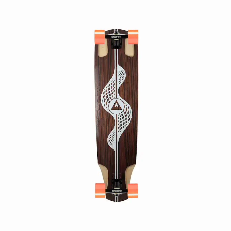 Pantheon Genesis 39" лонгборд в комплекте 2 Pantheon Genesis 39" Longboard Complete mit Orangatang Kegel Orange