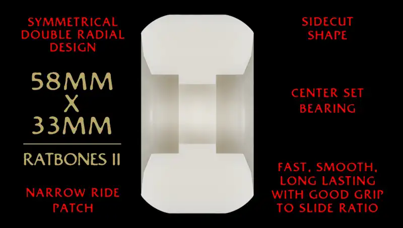 Powell Peralta Ratbone II Dragon Formula 93A 58mm Skateboard Wheels 3 Powell Peralta Ratbone II Dragon Formula 93A 58mm Skateboard Wheels - Features