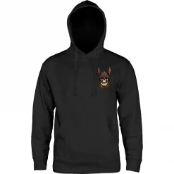 Powell Peralta Andy Anderson Skull Hoodie Black - Vorderansicht