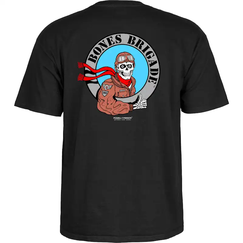 Powell Peralta Bones Brigade Ripper Pilot T-Shirt Black 2 Powell Peralta Bones Brigade Ripper Pilot T-Shirt Black - Rückseite