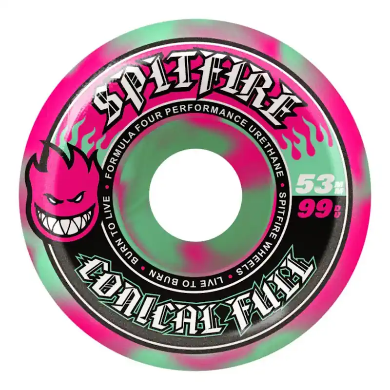 Spitfire Formula 4 Conical Full 99A Pink Teal Swirl Rollen 1 Spitfire Formula 4 Conical Full 99A Pink Teal Swirl Rollen