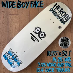 Heroin Skateboards Wide Boy Face 10.75 - Specs