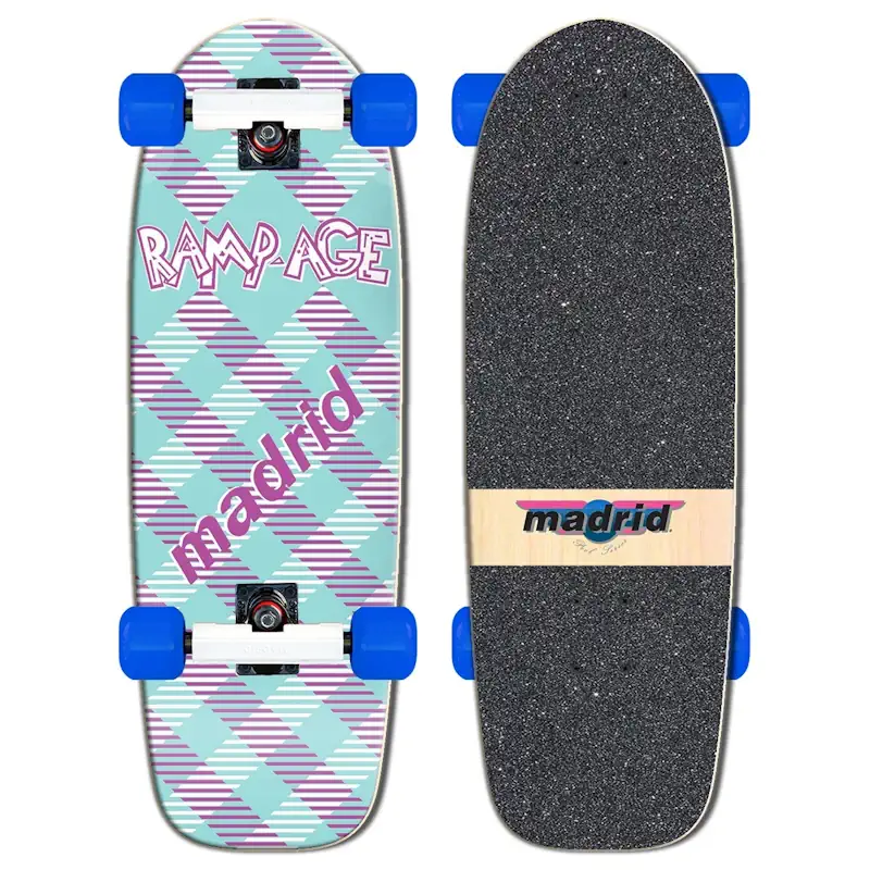 Madrid Retro Rampage Wings Cruiser Skateboard Complete 9" 1 Madrid Retro Rampage Wings Cruiser Skateboard 9"