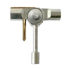 Slappy ST1 Skate Tool Silver mit Gewindeschneider und Bearing Press - Bearing Press montiert
